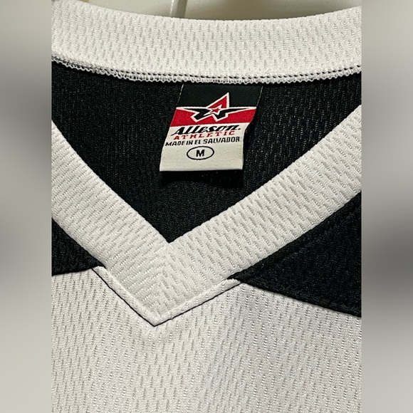 ALLESON ATHLETIC JERSEY MEN’S LONG SLEEVE OVERSIZED V-NECK WHITE COLOR MEDIUM - Picture 7 of 7